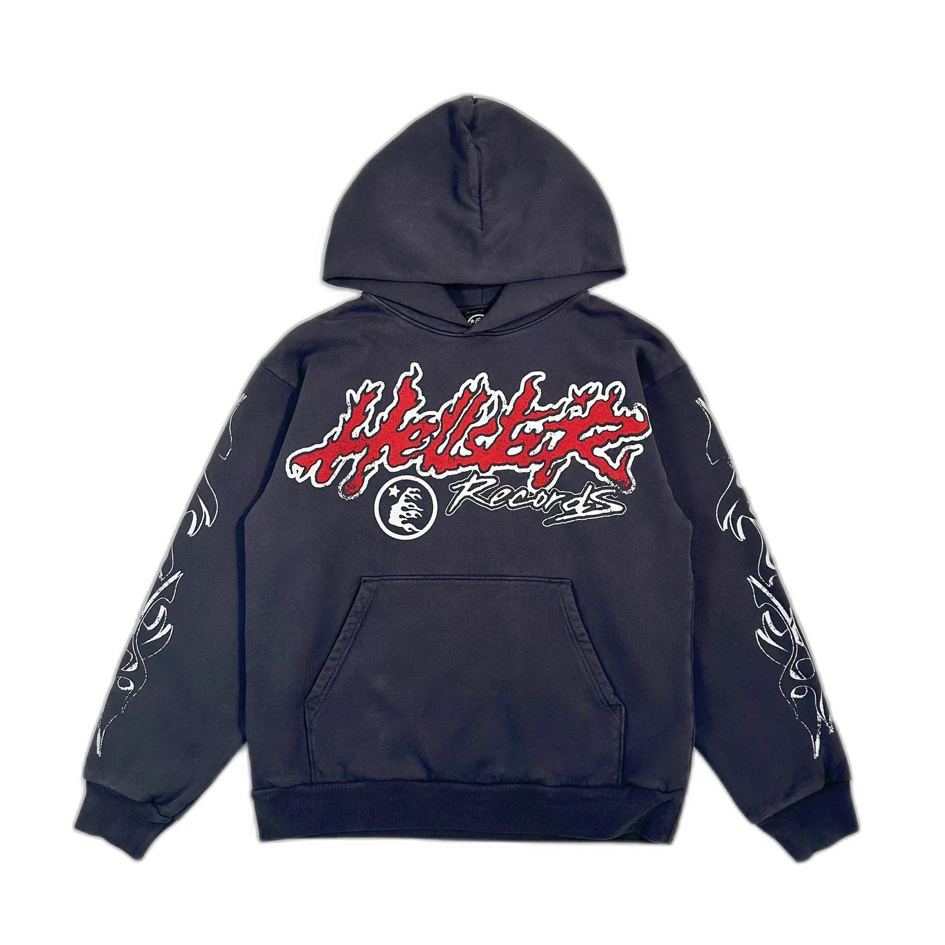HELLSTAR Records Tour flame-print hoodie