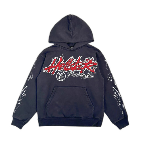 HELLSTAR Records Tour flame-print hoodie