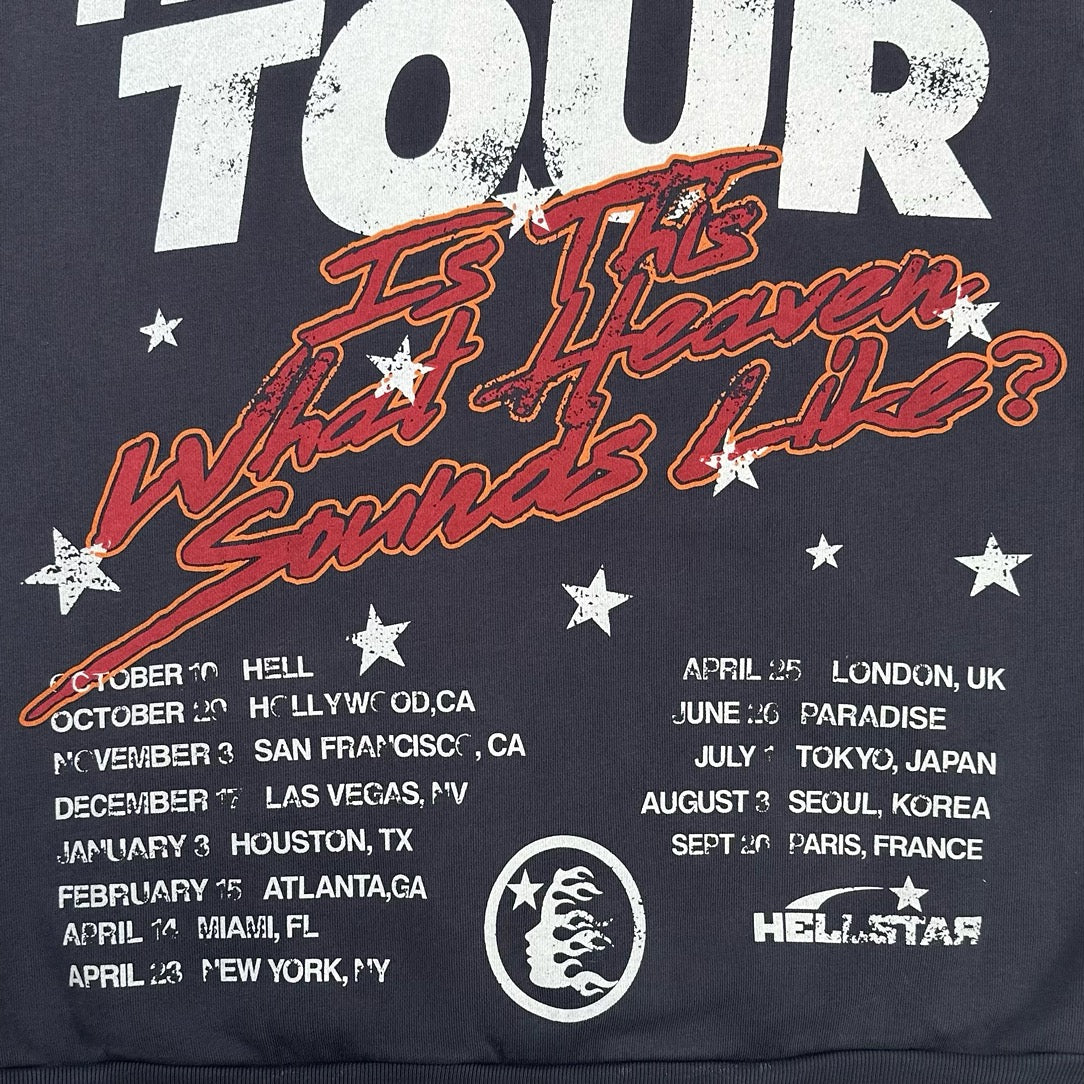 HELLSTAR Records Tour flame-print hoodie