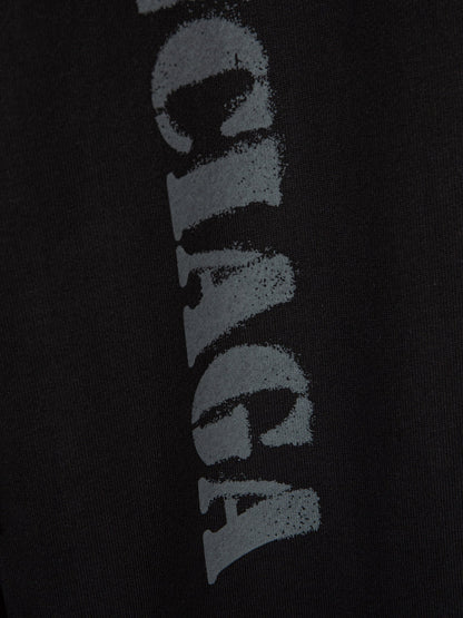 Balenciaga Stencil Type Baggy Sweatpants 'Black Grey'