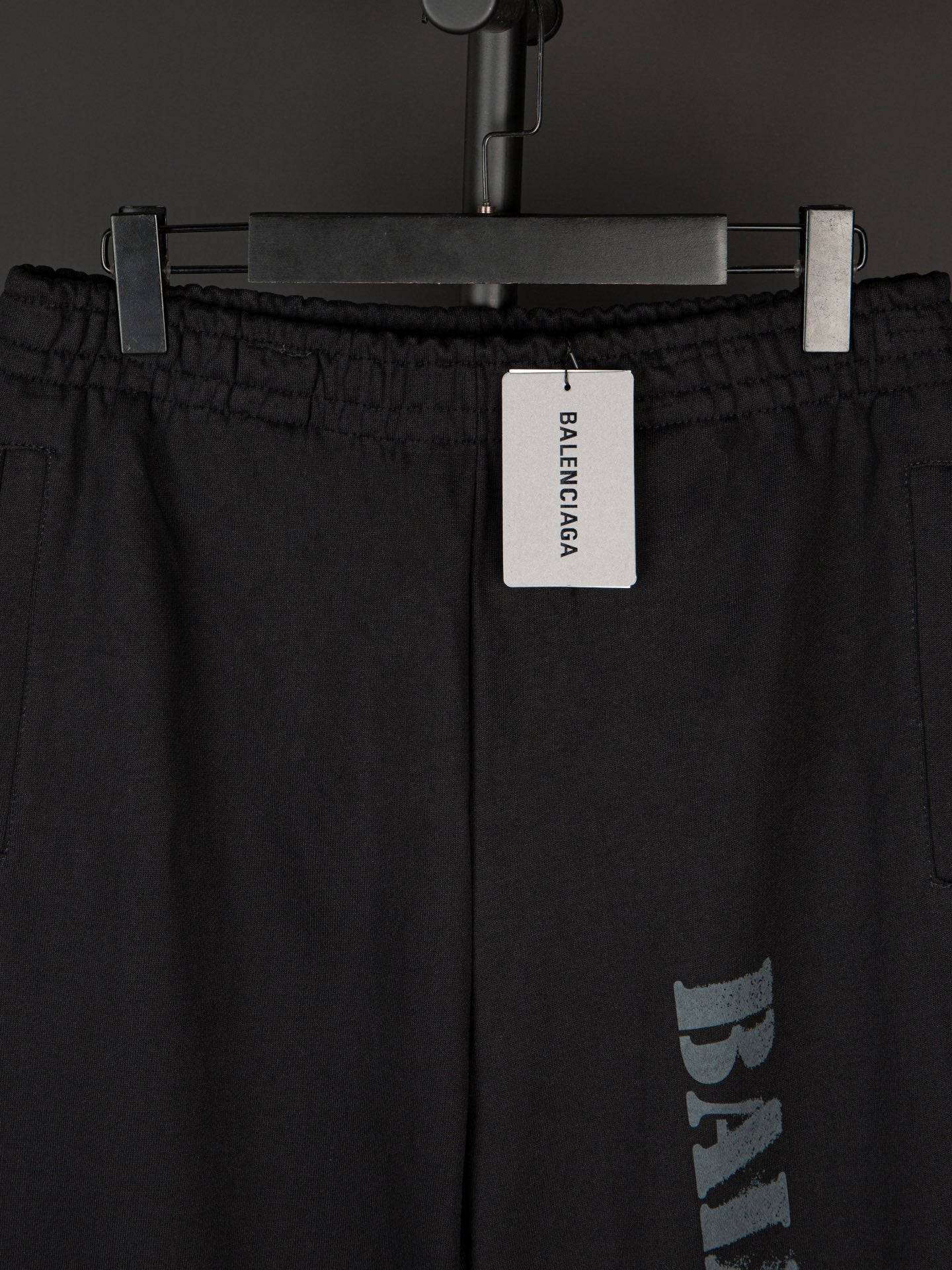 Balenciaga Stencil Type Baggy Sweatpants 'Black Grey'