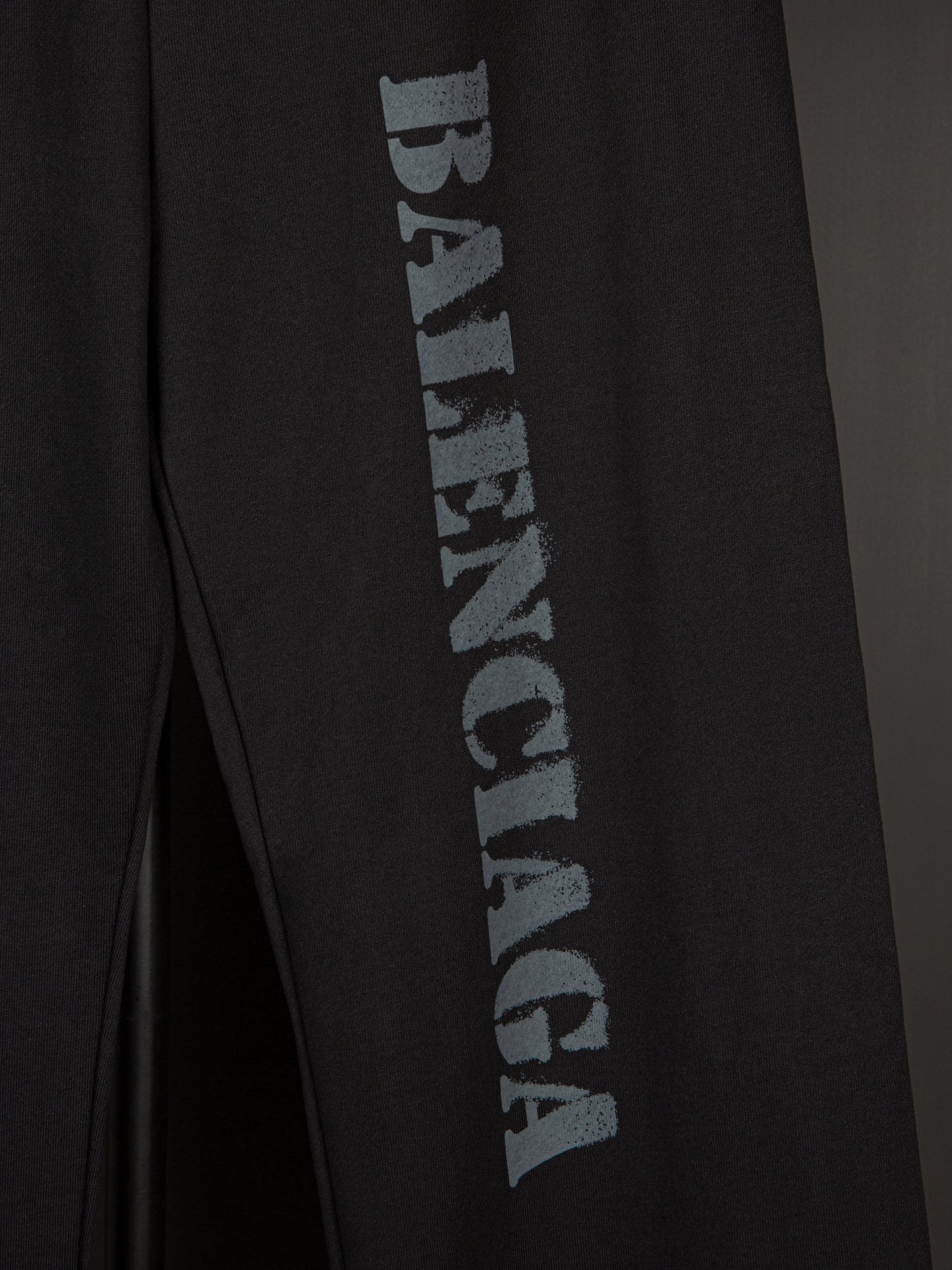 Balenciaga Stencil Type Baggy Sweatpants 'Black Grey'