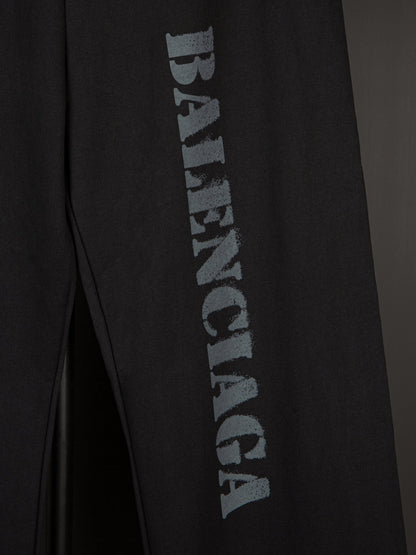 Balenciaga Stencil Type Baggy Sweatpants 'Black Grey'