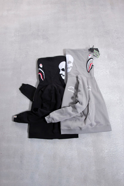 BAPE X NBHD TWO FACE HALF ZIP PULLOVER HOODIE