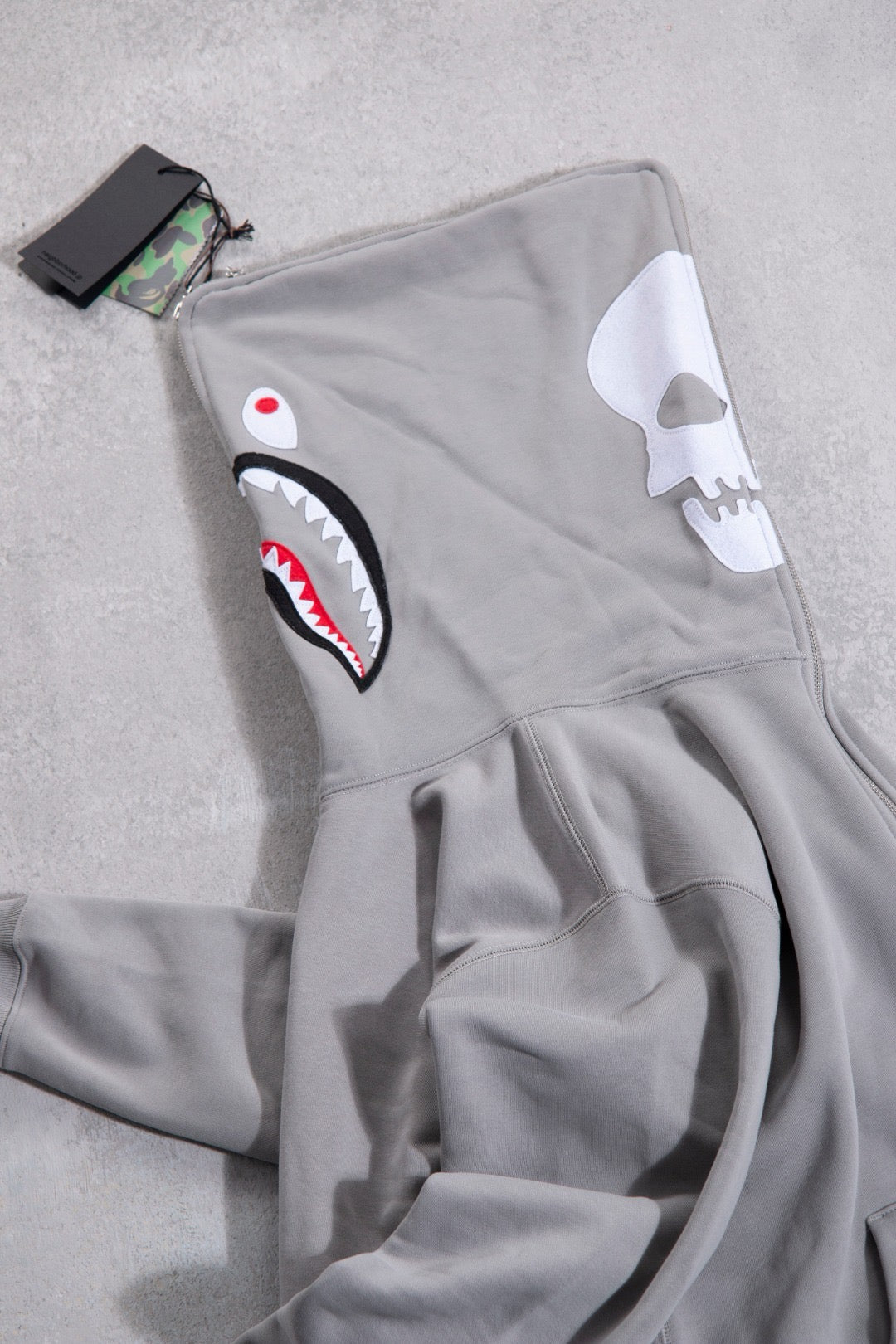 BAPE X NBHD TWO FACE HALF ZIP PULLOVER HOODIE