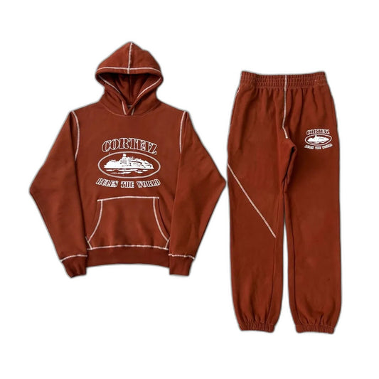Corteiz Premium Hoodie Set "Rust"