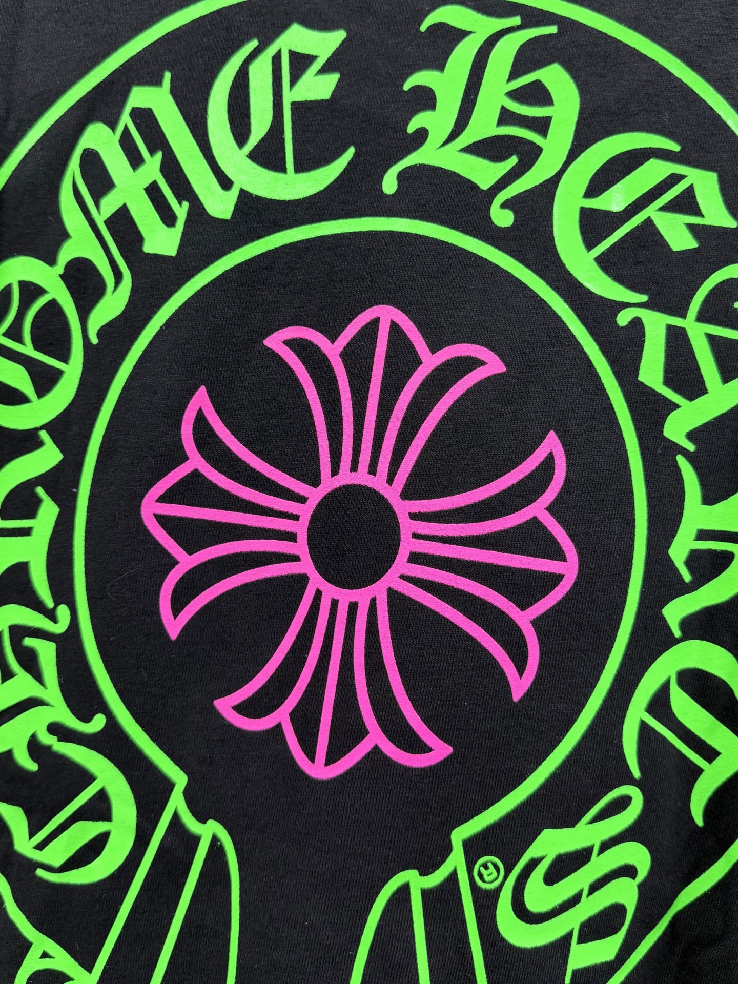 Chrome Hearts Horseshoe Staff L/S T-Shirt Black/Green/Pink