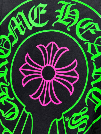 Chrome Hearts Horseshoe Staff L/S T-Shirt Black/Green/Pink