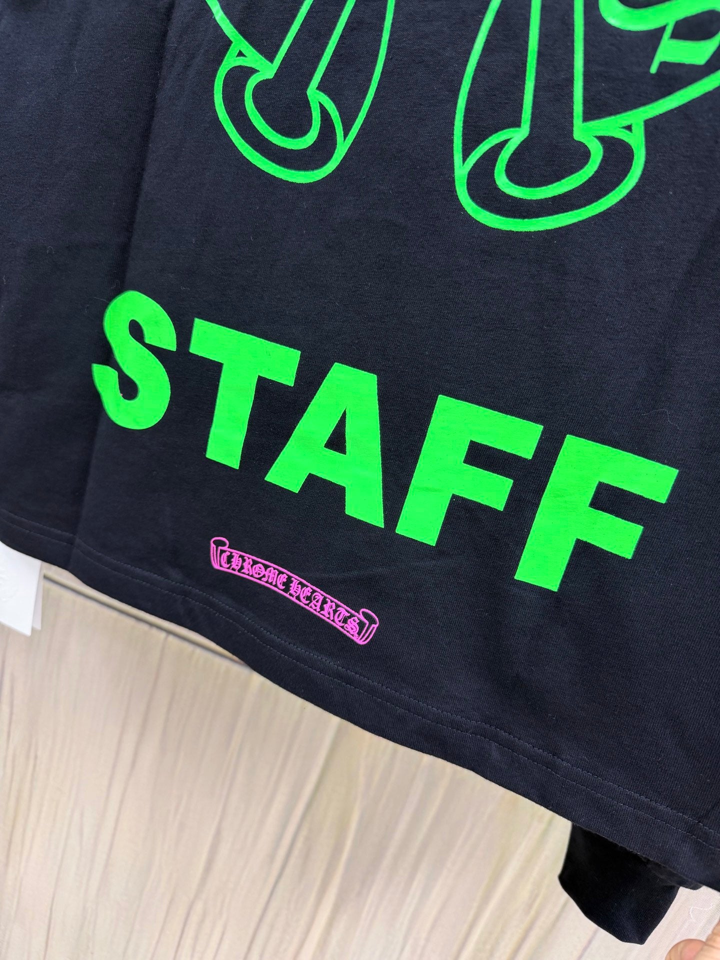 Chrome Hearts Horseshoe Staff L/S T-Shirt Black/Green/Pink