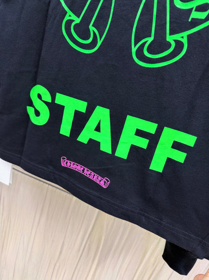 Chrome Hearts Horseshoe Staff L/S T-Shirt Black/Green/Pink