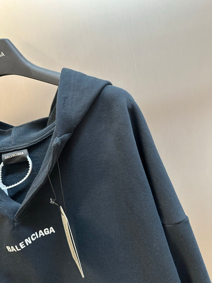 Balenciaga Hooded cotton sweatshirt with kangaroo pocket