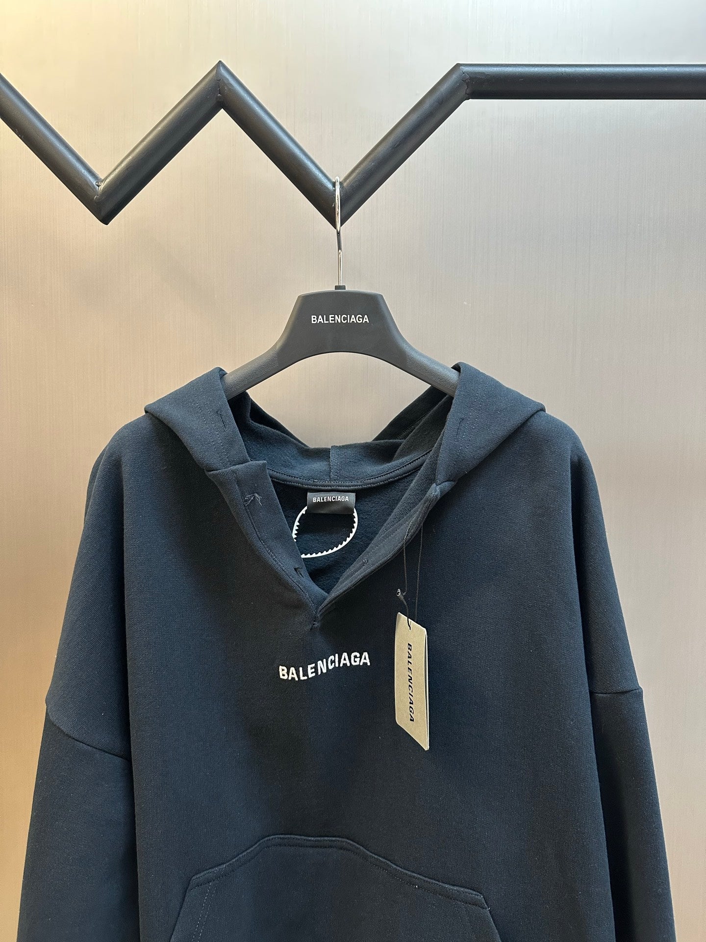 Balenciaga Hooded cotton sweatshirt with kangaroo pocket