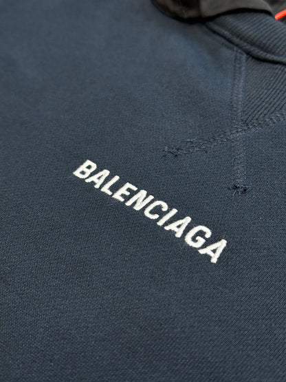 Balenciaga Back Collar Crew Neck Shirt Jacket for Men in Faded Black