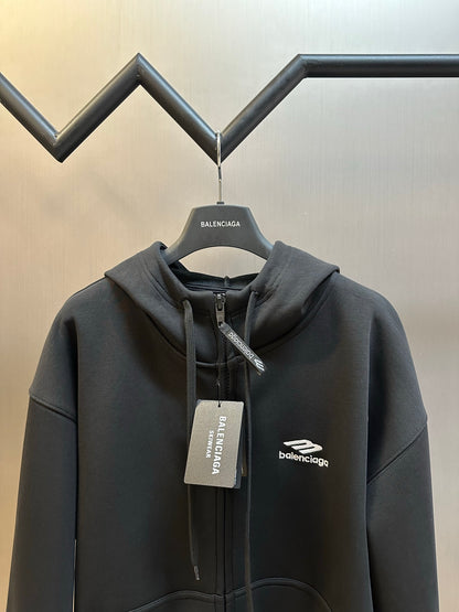 Balenciaga 3B Sports Icon Zip-Up Hoodie