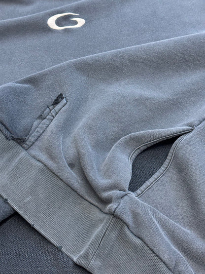 BALENCIAGA Transparent Tape Ripped Pocket Hooded Sweatshirt