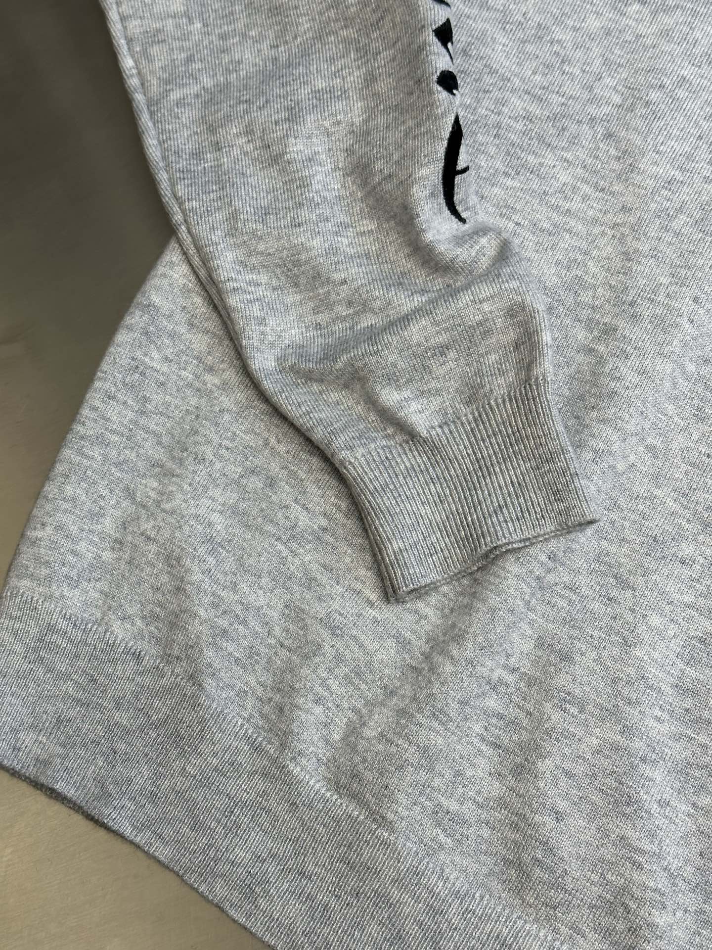 Chrome Hearts Cashmere Knit with Embroidered Sleeve Logo