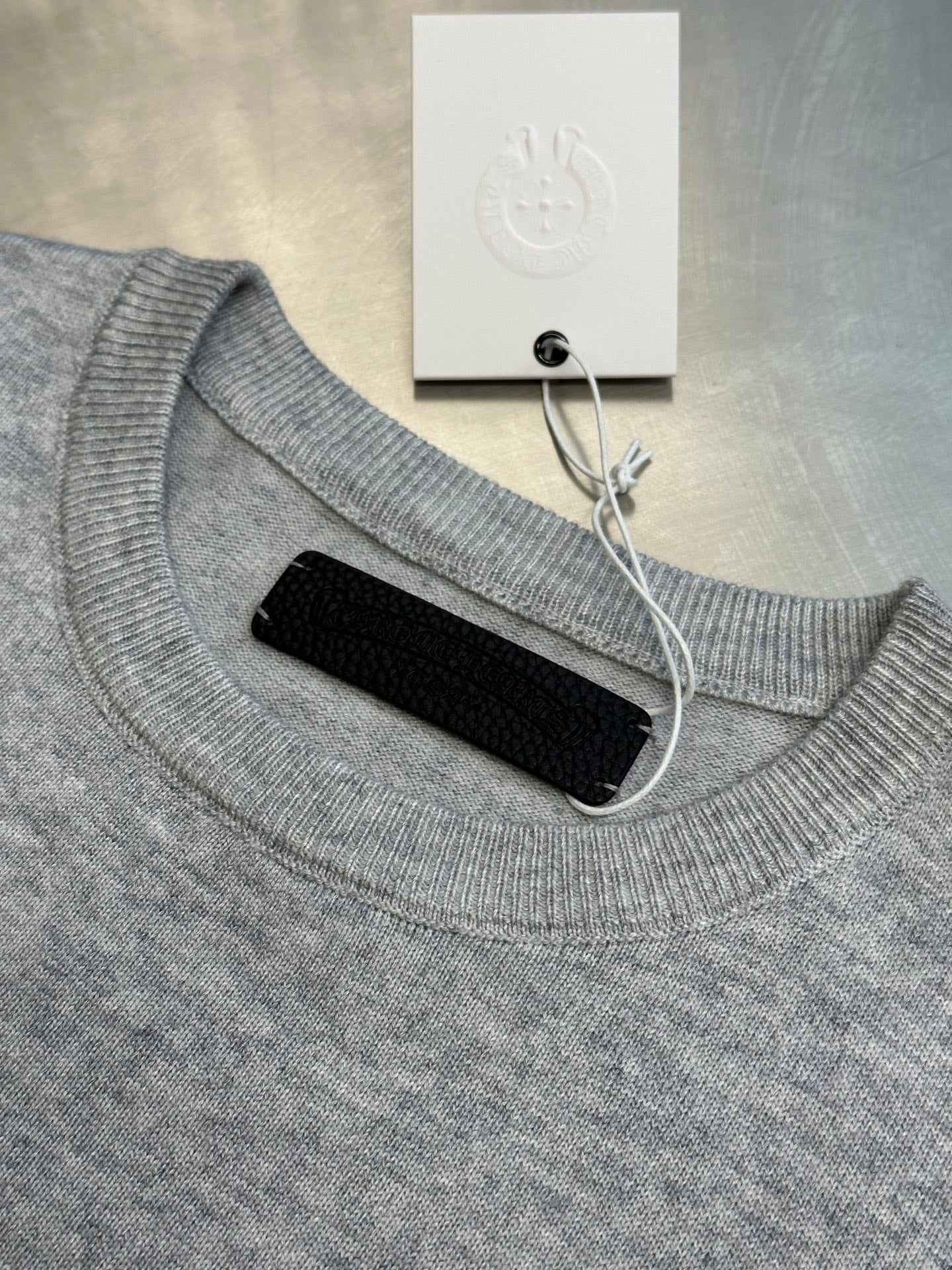 Chrome Hearts Cashmere Knit with Embroidered Sleeve Logo