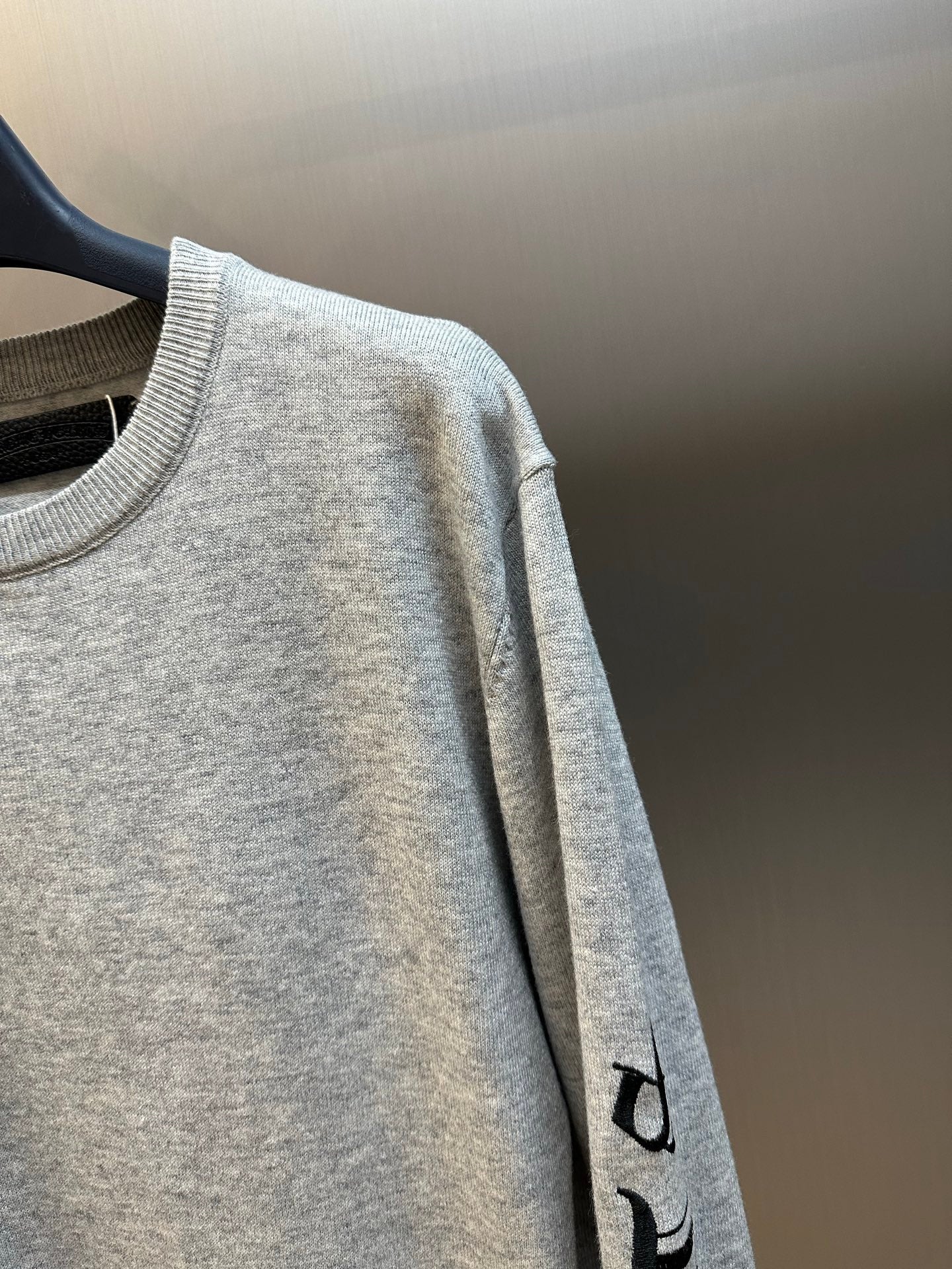 Chrome Hearts Cashmere Knit with Embroidered Sleeve Logo