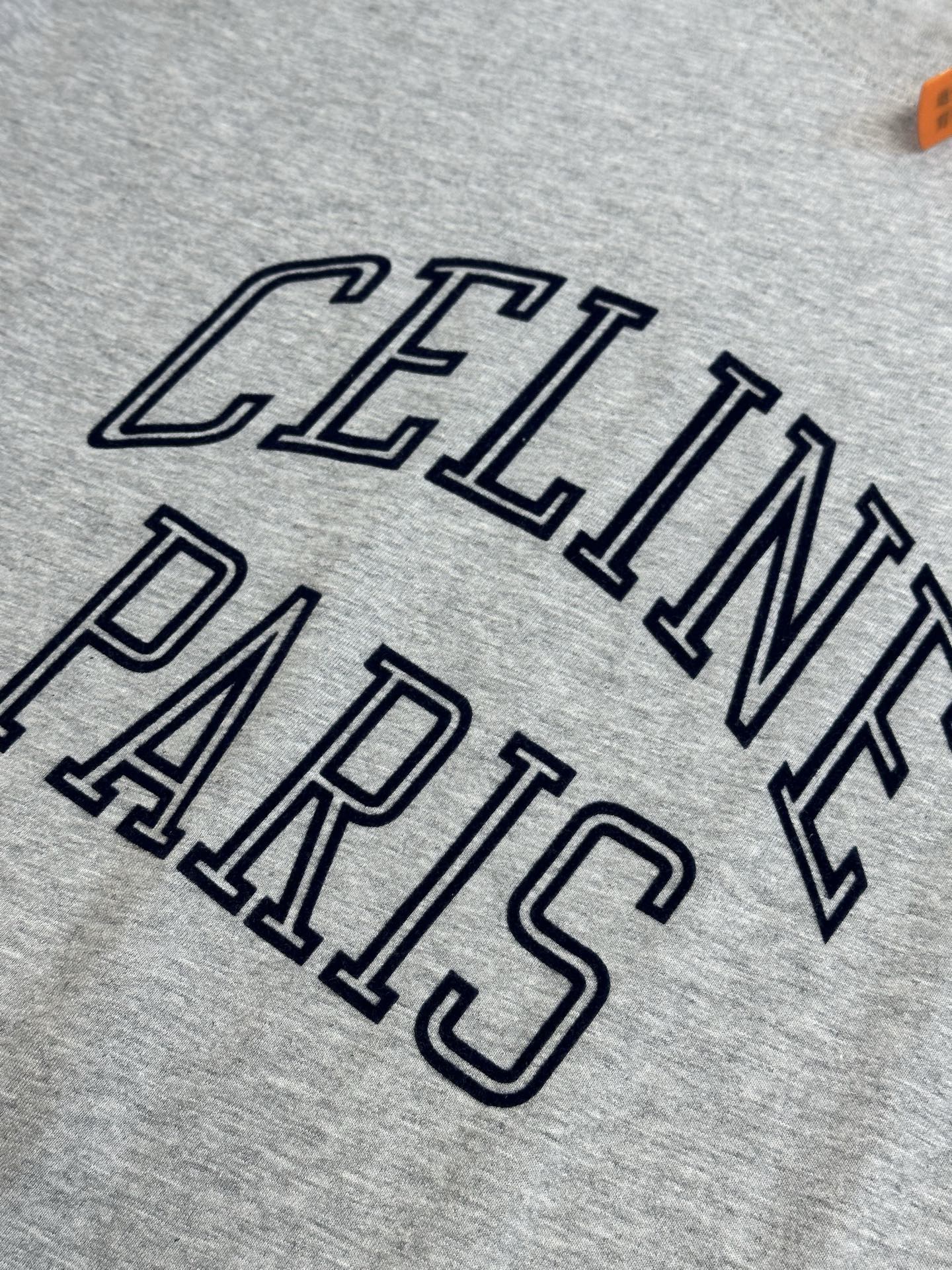 CELINE Cotton Jersey Loose T-Shirt in Grey