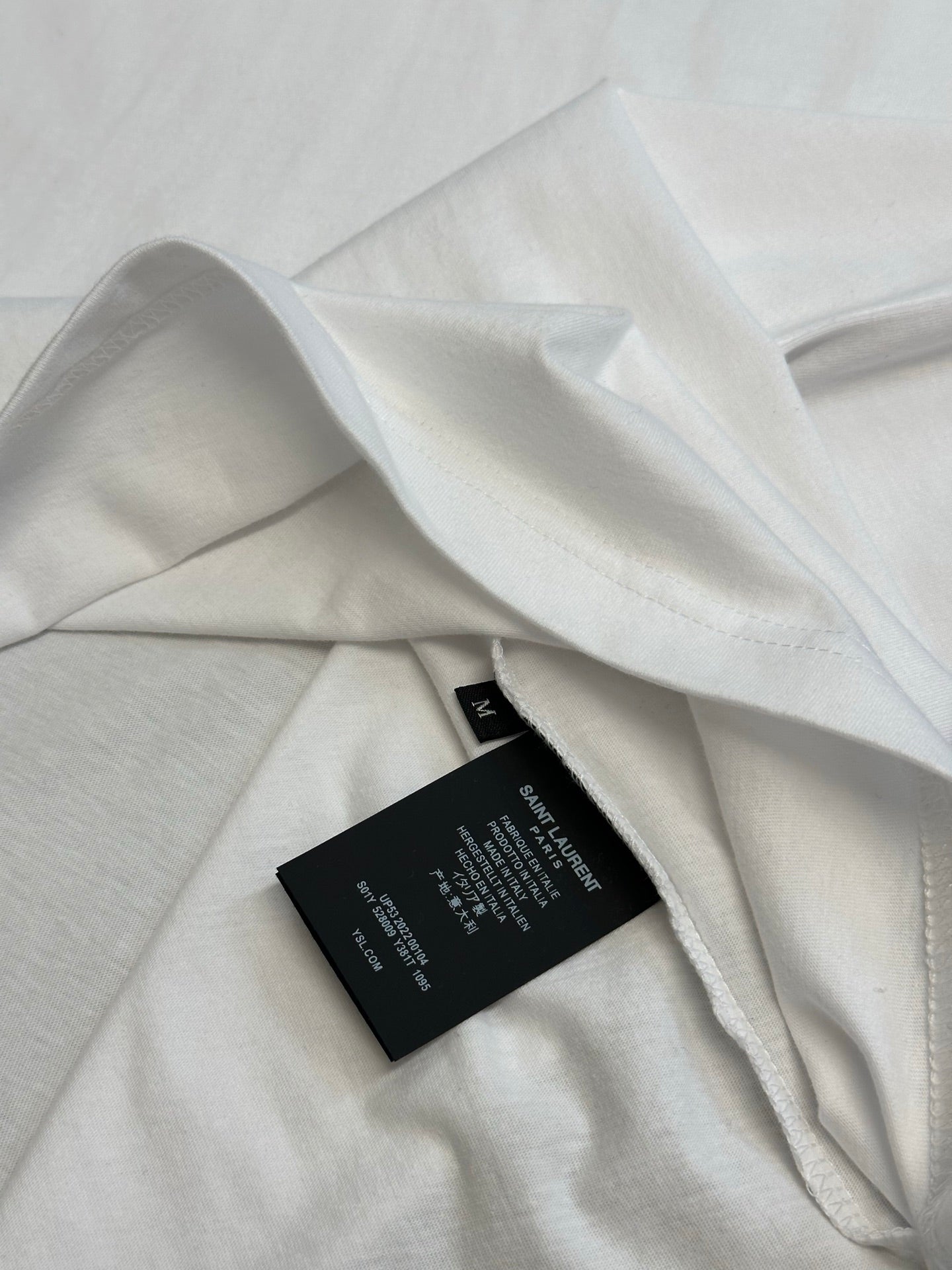 SAINT LAURENT silk T-white