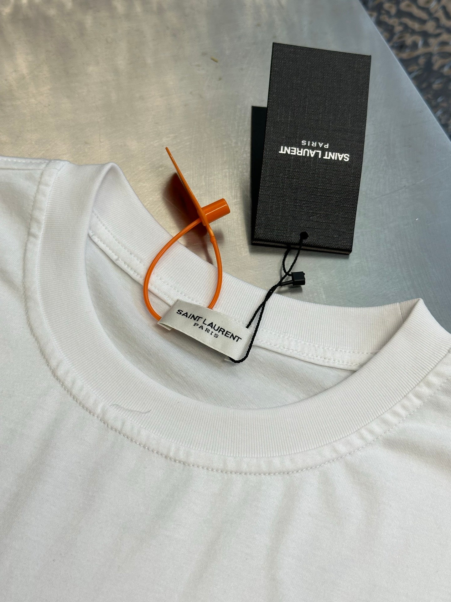 SAINT LAURENT silk T-white