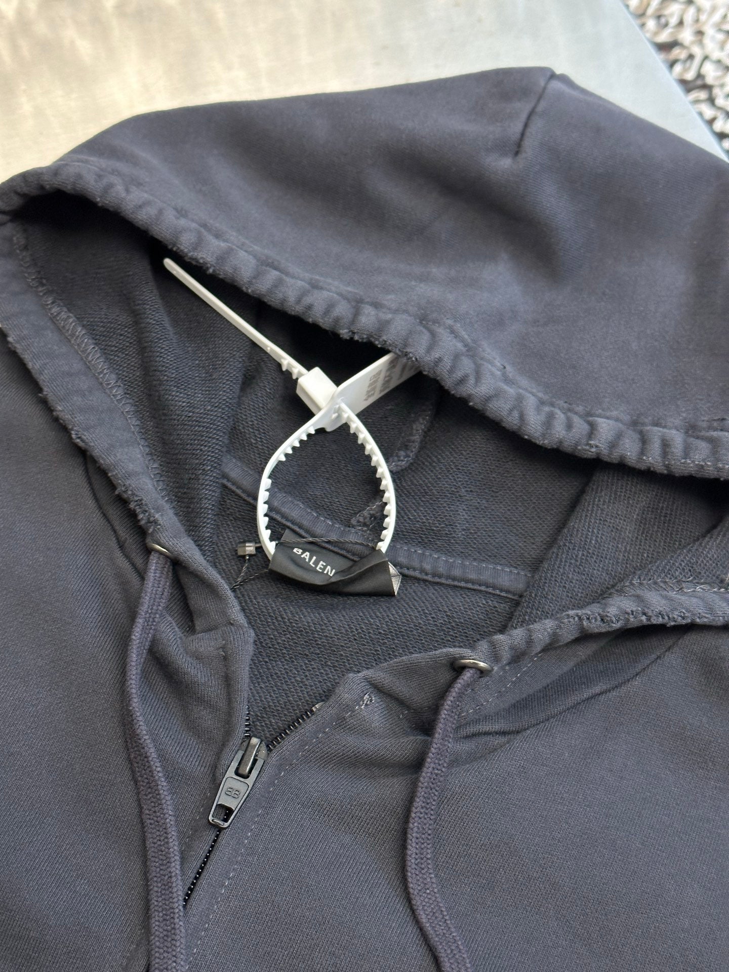 Balenciaga Masking Tape Hoodie Oversized Zip-Up Hoodie