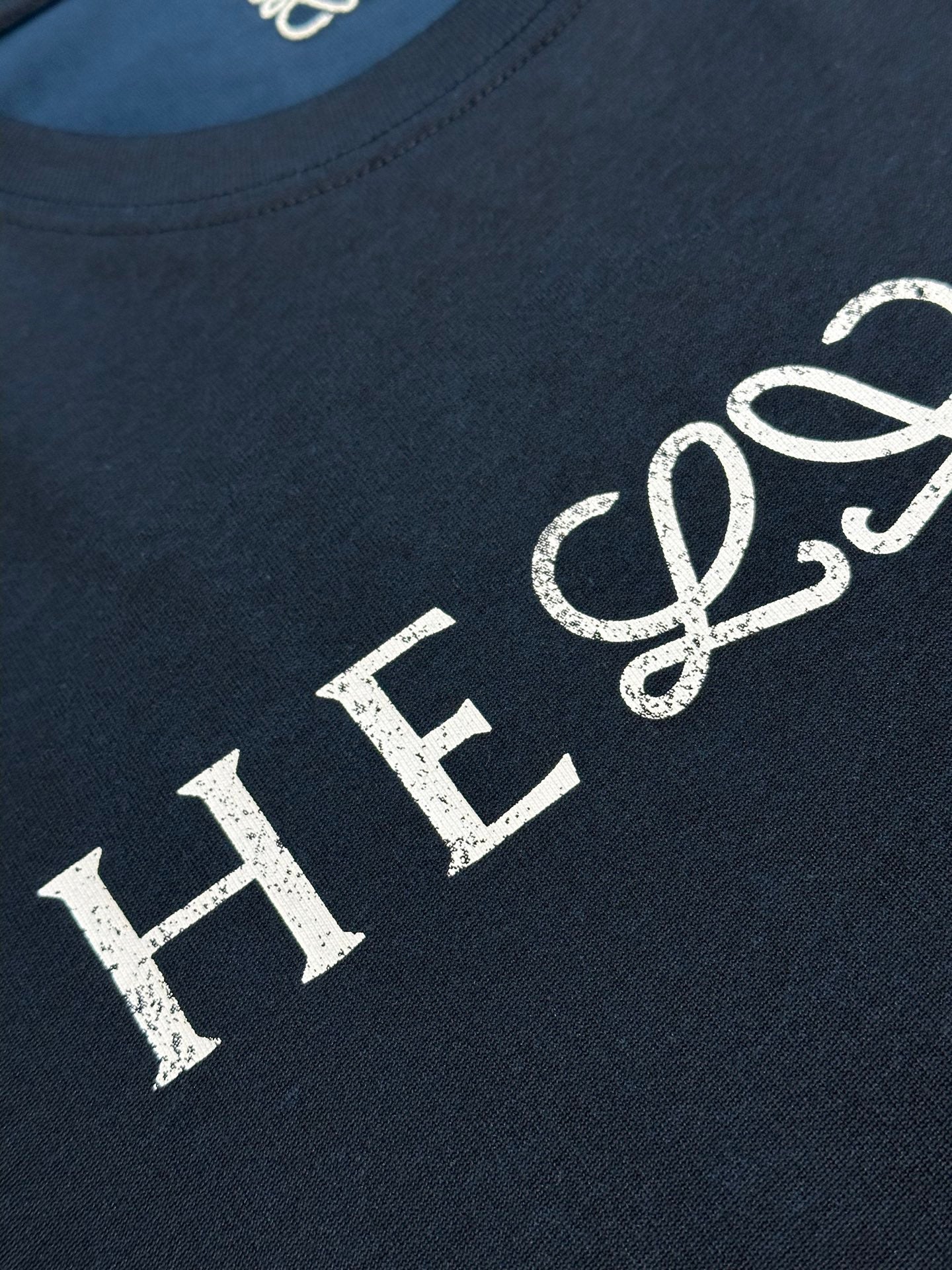LOEWE Cotton blend regular fit T-shirt in blue