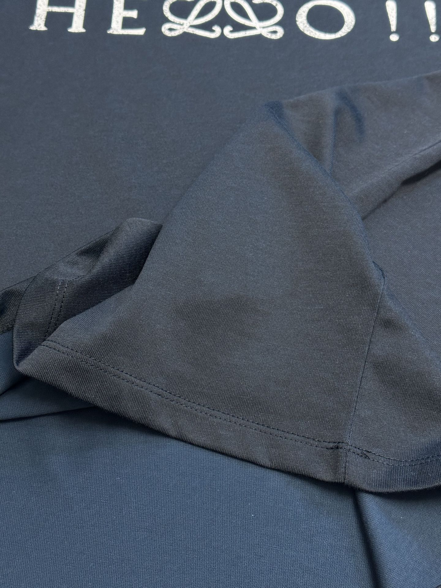 LOEWE Cotton blend regular fit T-shirt in blue