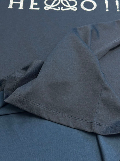 LOEWE Cotton blend regular fit T-shirt in blue