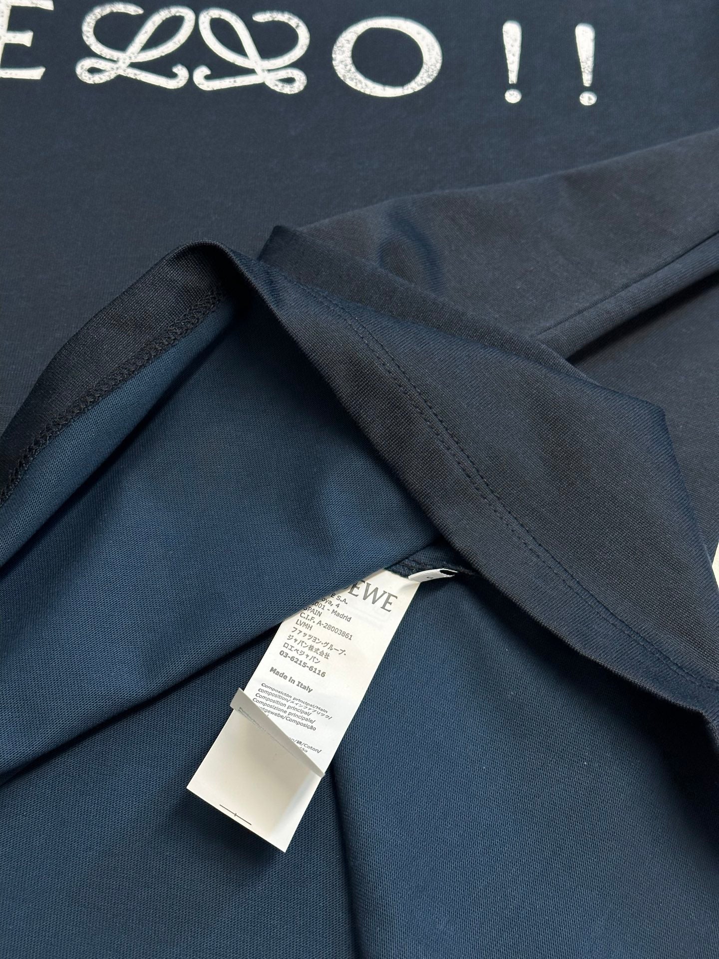 LOEWE Cotton blend regular fit T-shirt in blue
