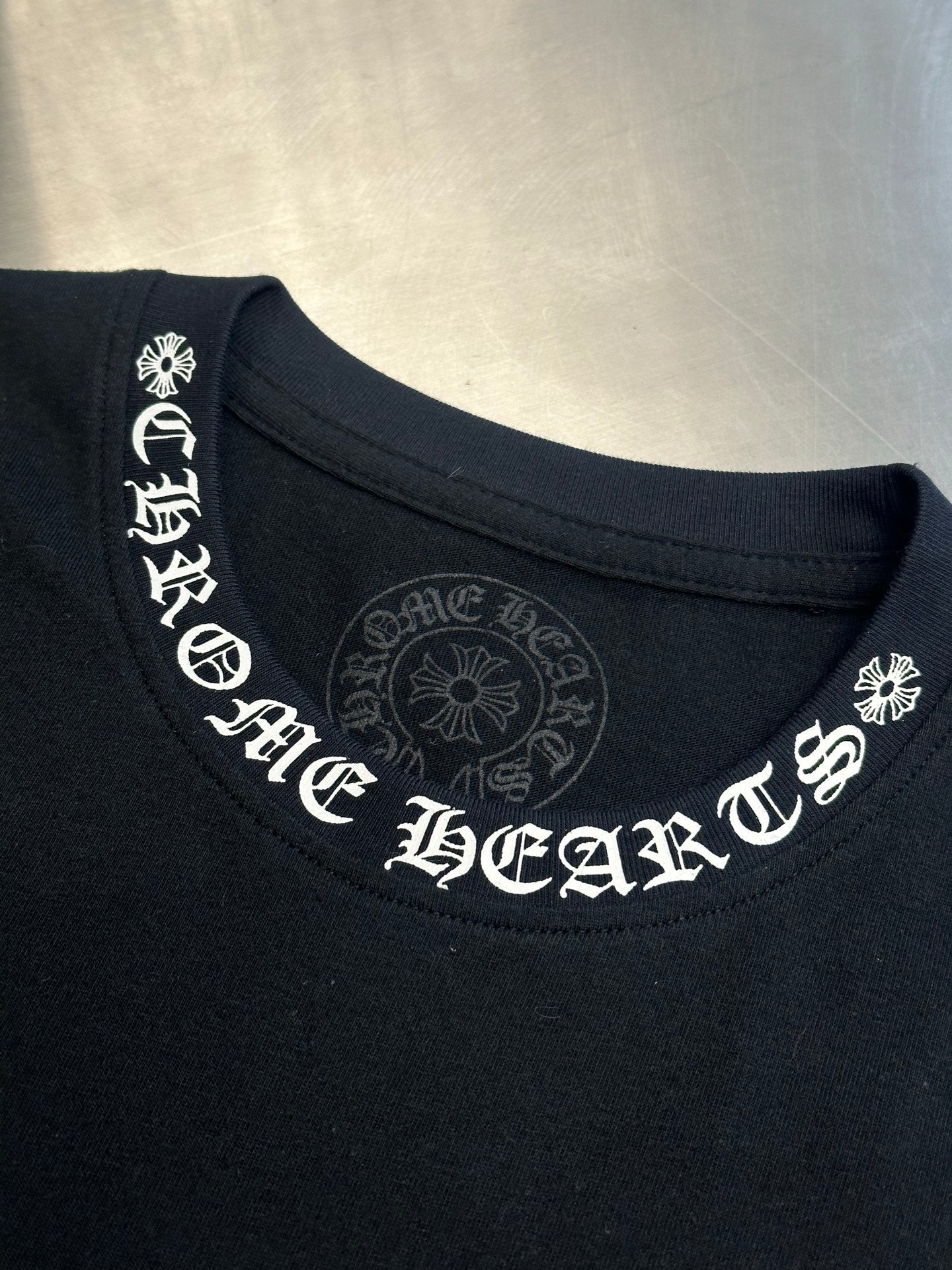 Chrome Hearts Neckline Letter Print T-shirt