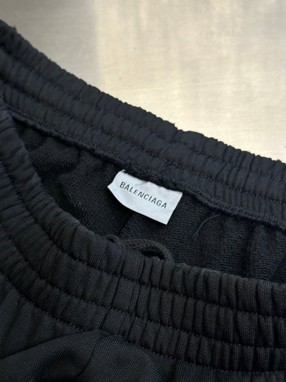 BALENCIAGA Messy Spray Baggy Sweatpants "Black"