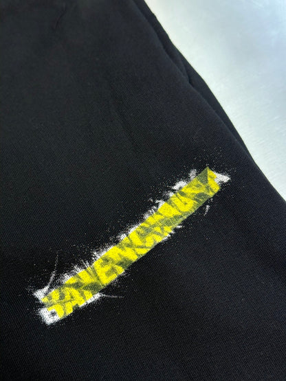 BALENCIAGA Messy Spray Baggy Sweatpants "Black"