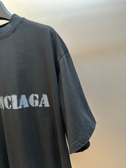 Balenciaga-Stencil Type T-shirt 'Black'