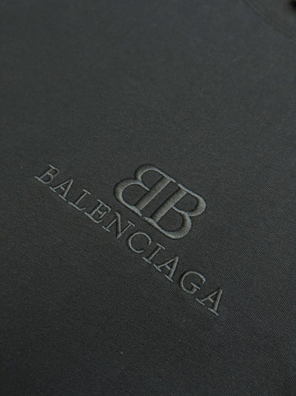 BALENCIAGA Classic Double-B Embroidered Short-Sleeve T-Shirt