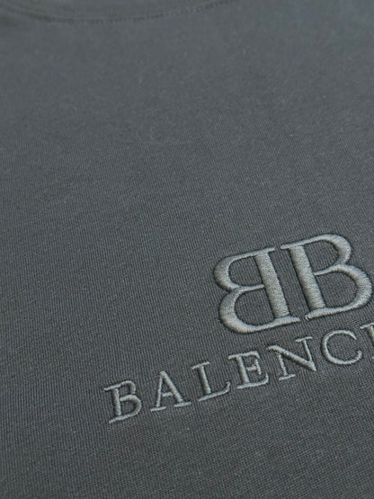 BALENCIAGA Classic Double-B Embroidered Short-Sleeve T-Shirt