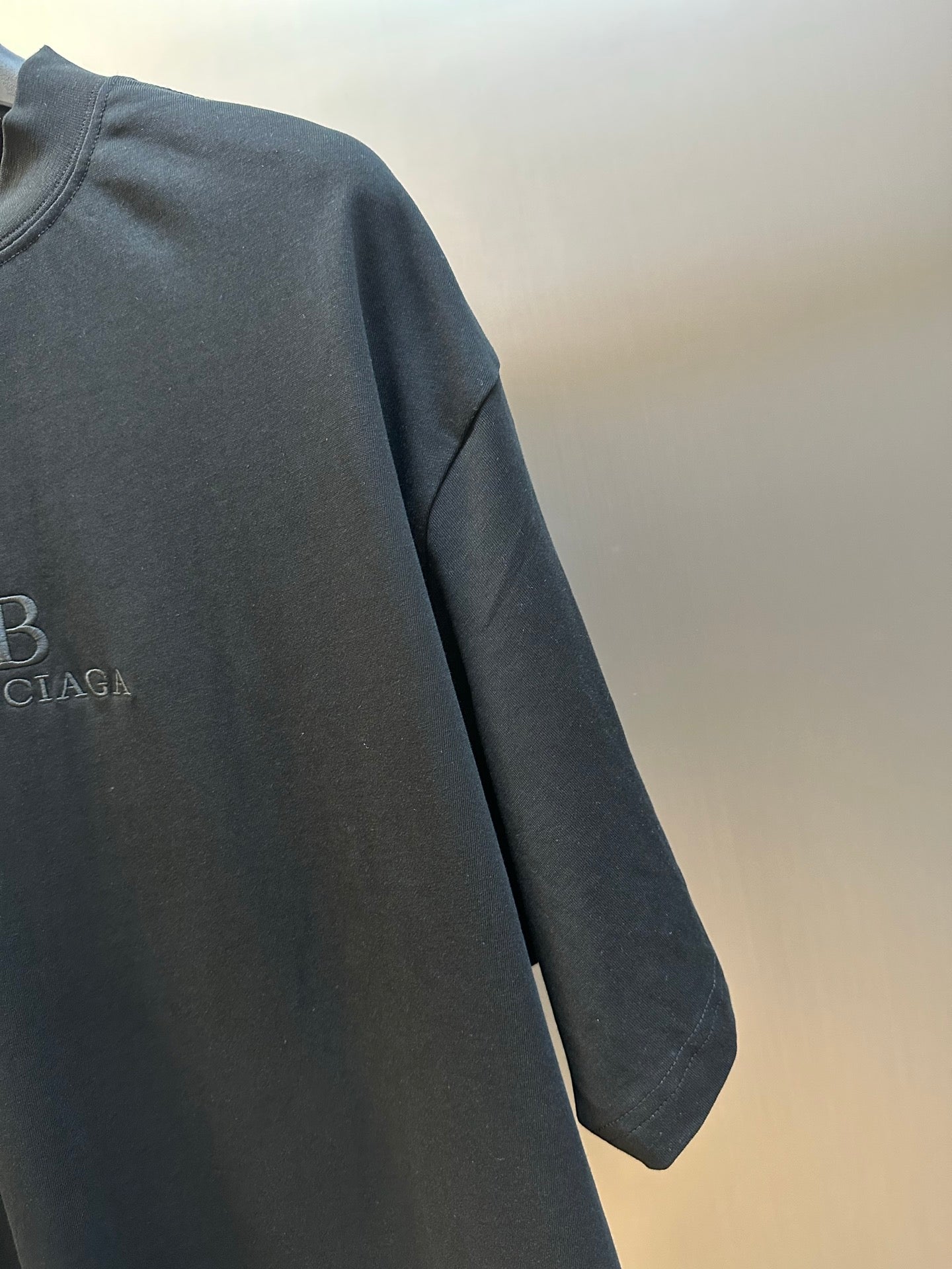 BALENCIAGA Classic Double-B Embroidered Short-Sleeve T-Shirt