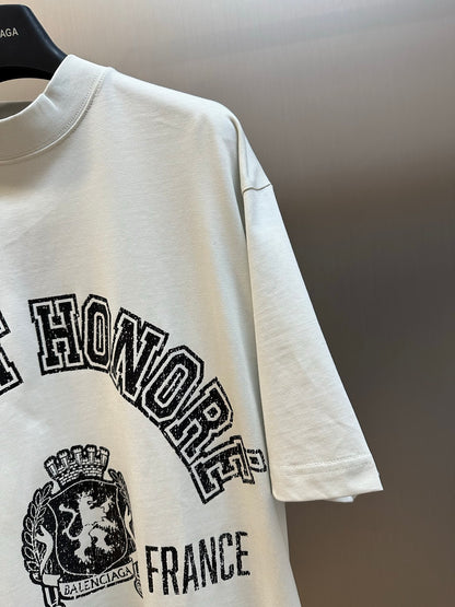 Balenciaga-(WMNS) Balenciaga Saint-honore T-shirt Oversized 'White'