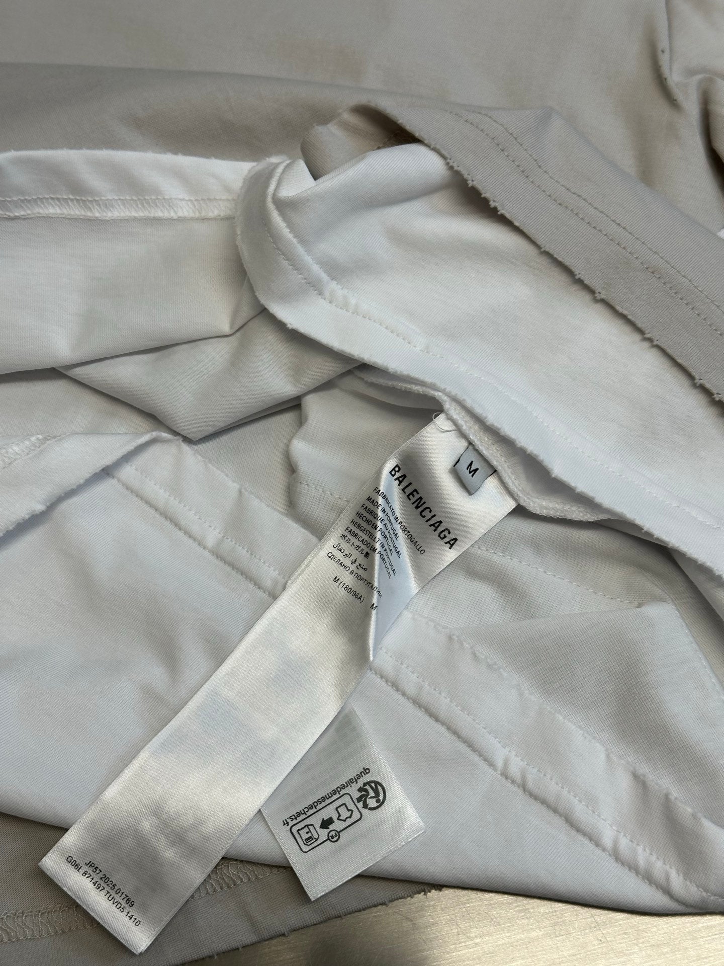 Balenciaga Hybrid Double T-shirt for men in light grey/white