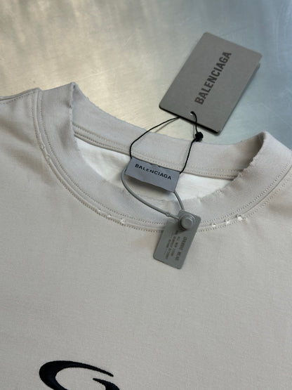 Balenciaga Hybrid Double T-shirt for men in light grey/white