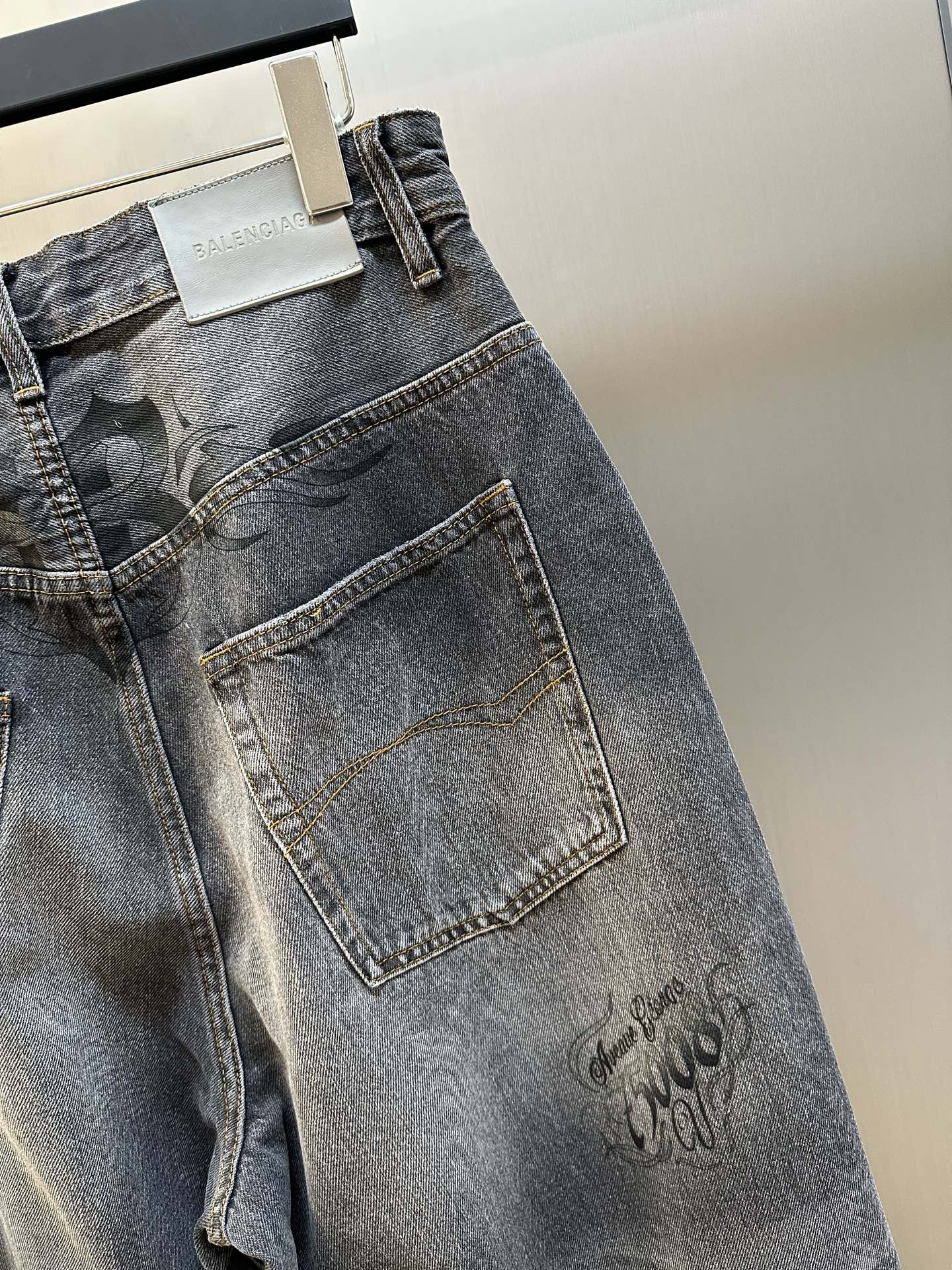 Balenciaga Tattoo Baggy Jeans