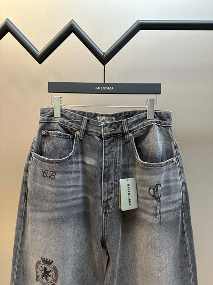 Balenciaga Tattoo Baggy Jeans