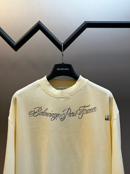 Balenciaga White Printed Cotton Jersey T-Shirt