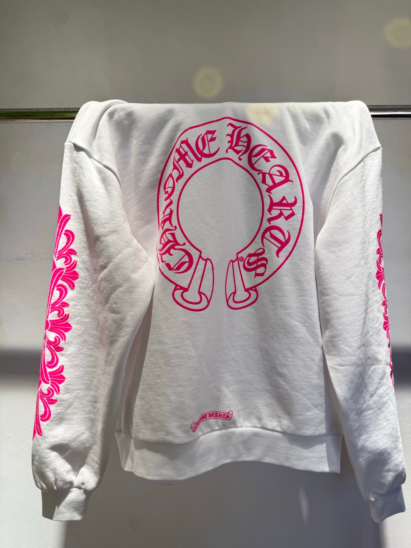 Chrome Hearts White Magenta Horseshoe Hoodie