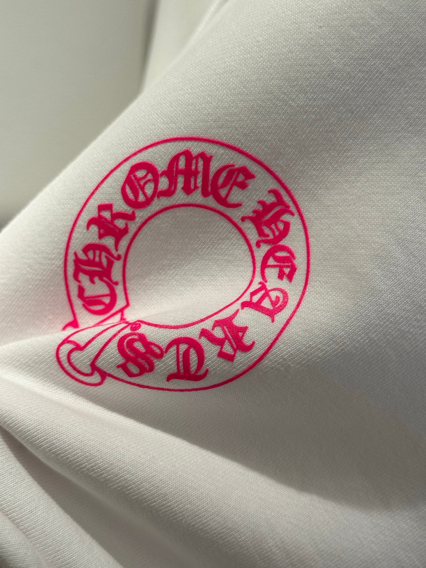 Chrome Hearts White Magenta Horseshoe Hoodie