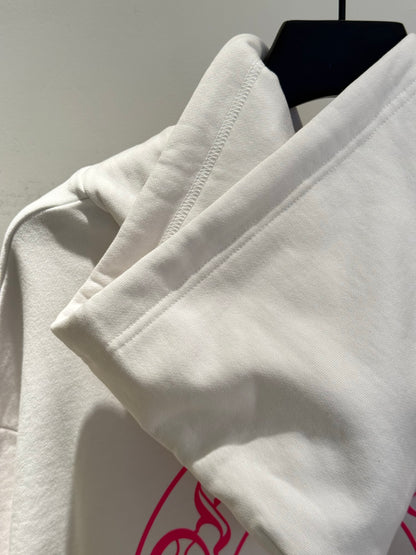 Chrome Hearts White Magenta Horseshoe Hoodie