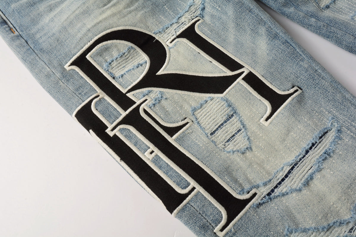 AMIRI Indigo Staggered Jeans
