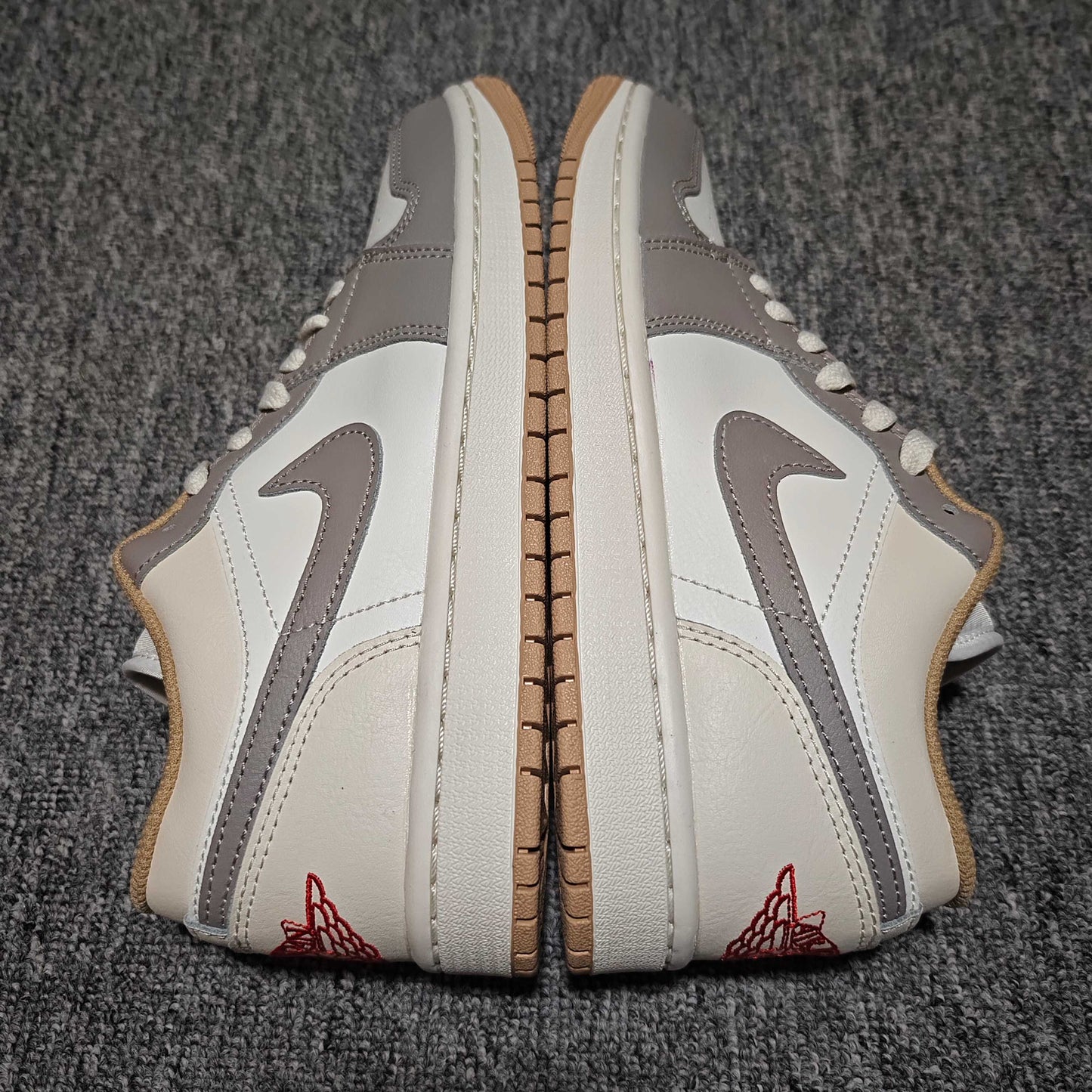 Nike Air Jordan 1 Low "Sail/Fire Red/College Grey/Hemp/Pale Ivory"