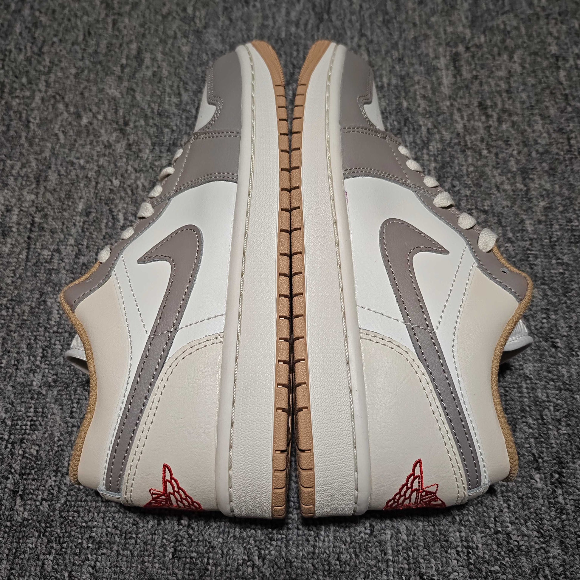 Nike Air Jordan 1 Low "Sail/Fire Red/College Grey/Hemp/Pale Ivory"