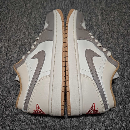 Nike Air Jordan 1 Low "Sail/Fire Red/College Grey/Hemp/Pale Ivory"